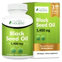 Black Seed Oil Kapsle 1400mg, 180 Softgels, 3 Měsíční dodávky - Cold Pressed Nigella Sativa, bohaté na Omega 6, 9 & TQ, Black Cumin Seed Oil, Imunitní podpora, Joints a Digestion