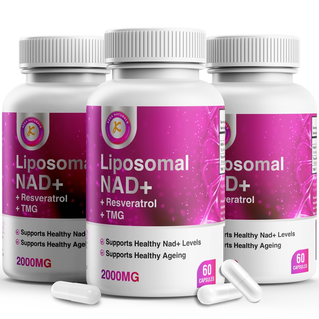 Čistá NAD Resveratrol a TMG, 2000mg, 3 in 1 Advanced Formule, Imunitní a energetická podpora, Kůže a celkové zdraví, 60 Kapsle