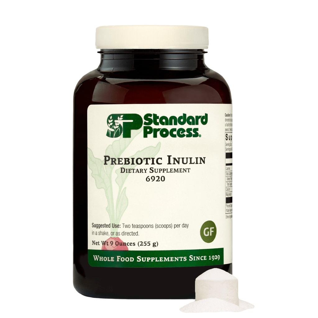 Standardní proces Prebiotický Inulin - Gut Health & Imunitary Supplement - Vápník a hořčík pro zdraví kostí - Dobrý zdroj vlákna - Non- Soy, Non- Dairy, Gluten- Free & Vegan - 9 oz (255 g)