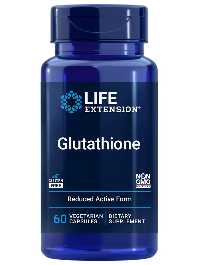 Life Extension Glutathione 500 mg - Glutathione Kapsle, Antioxidační dodatek, Oxidativní Stres, Aktivní snížená forma - Bezlepkové, Non- GMO, Vegetariánské - 60 Kapsle
