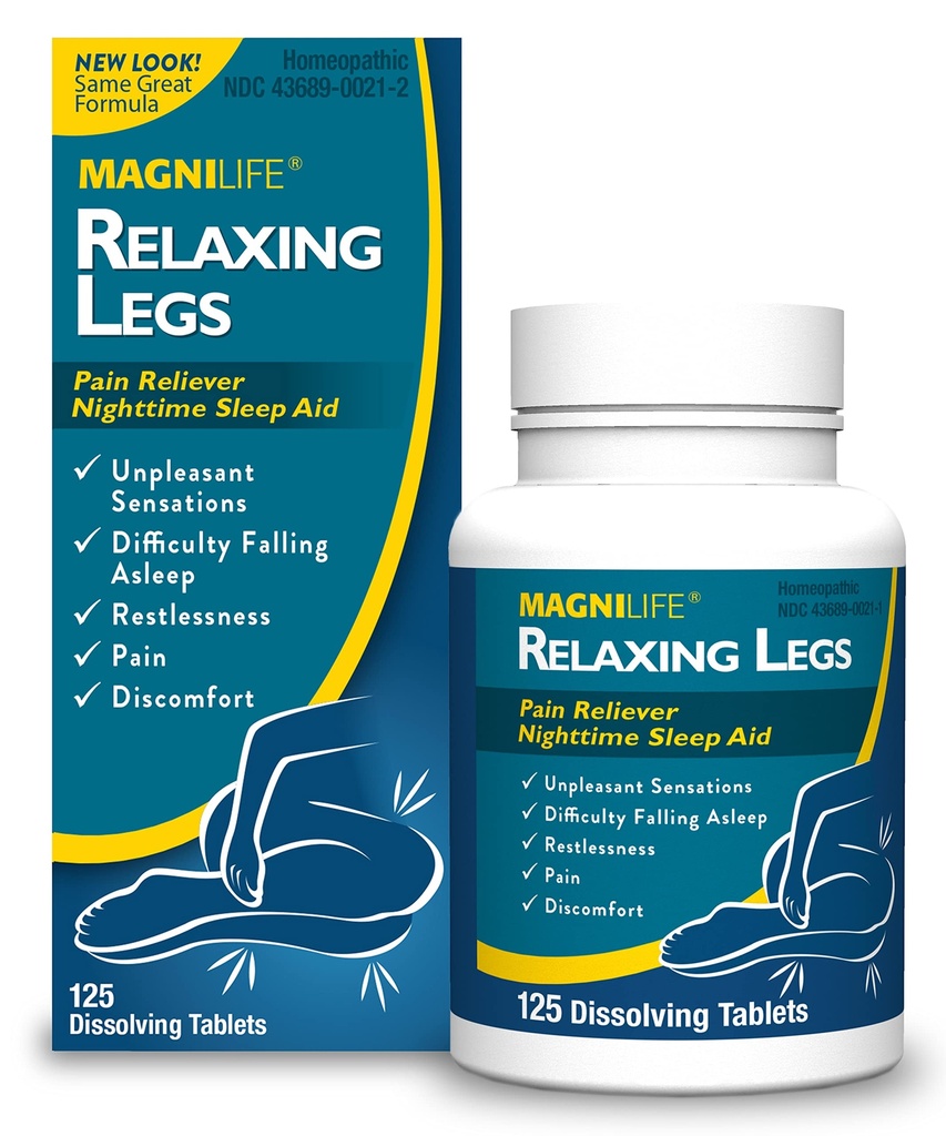 MagniLife Relaxing Nohy, Neklidných Nohy, Natural Sleep Aid and Pain Reliever, Calms Jerks, Neklid, a Nepohodlí - 125 Rychlé rozpustit tablety