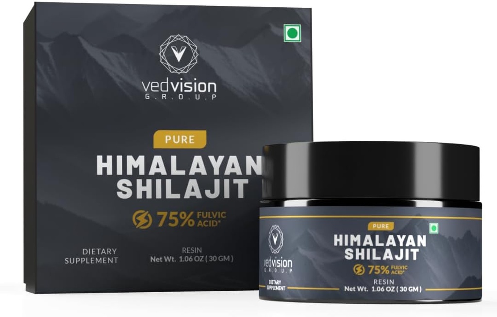 Čisté himalájské Shilajit Resin, 400mg A Stupeň vysoké potence s 75% + Fulvic Acid & 85 + stopové minerály, Čisté Shilajit pro muže a ženy - s laboratorní zkušební zprávu - 75 Služeb