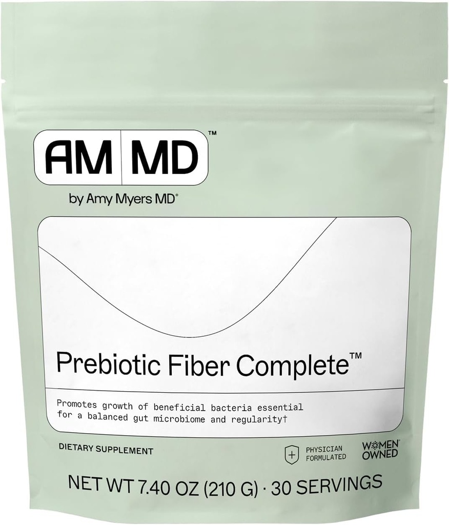 Amy Myers MD Prebiotický Fiber Powder - Gut Support - Organic Acacia Fiber - Keto Friendly - Gluten Free, Vejce zdarma, Non- Dairy, Non- GMO - 30 Služeb
