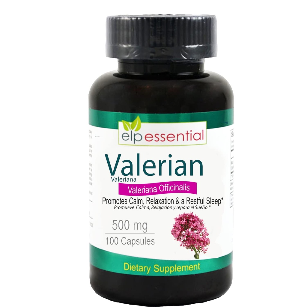 Valerian Root Kapsle Organic 500mg Herb Extract Dodatek 100 pilulky