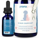 PranaDomací Sinus Support Liquid Dodatek pro zvířata v zájmovém chovu 124; Přirozeně podporuje Cat & Dog Sinus Relief 124; Přírodní vzorec pro kongestion