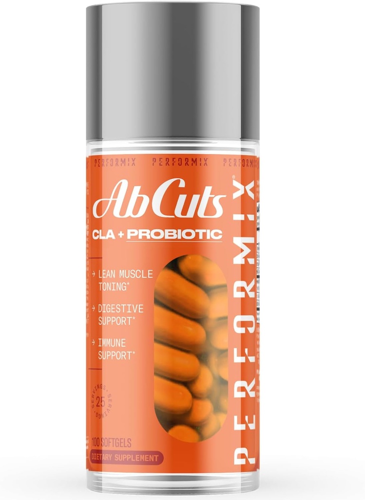 PERFORMIX - AbCuts CLA + Probiotika - Fitness cíle - Podporuje lean Muscle Growth & Gut Health - Energy & Endurance - Digestive Health Wellness - Ženy a muži - 100 Soft Gels