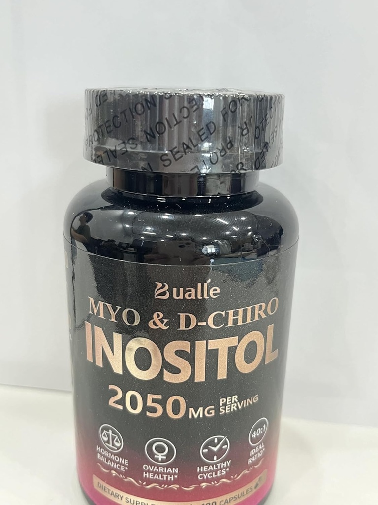 Bualle Myo-Inositol & D-Chiro Inositol - Ovariální podpora vitamin - 40: 1 Směs na podporu hormonální rovnováhy pro ženy