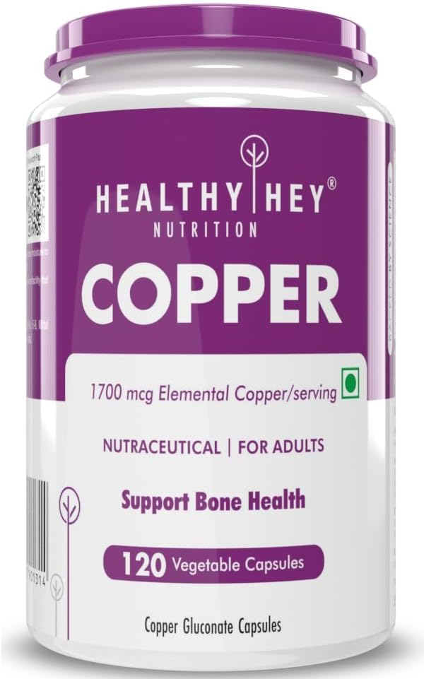 Chelated Copper Gluconate - Vysoce biologicky dostupný formulář - Non- GMO, gluten Free - 120 Veg. Kapsle
