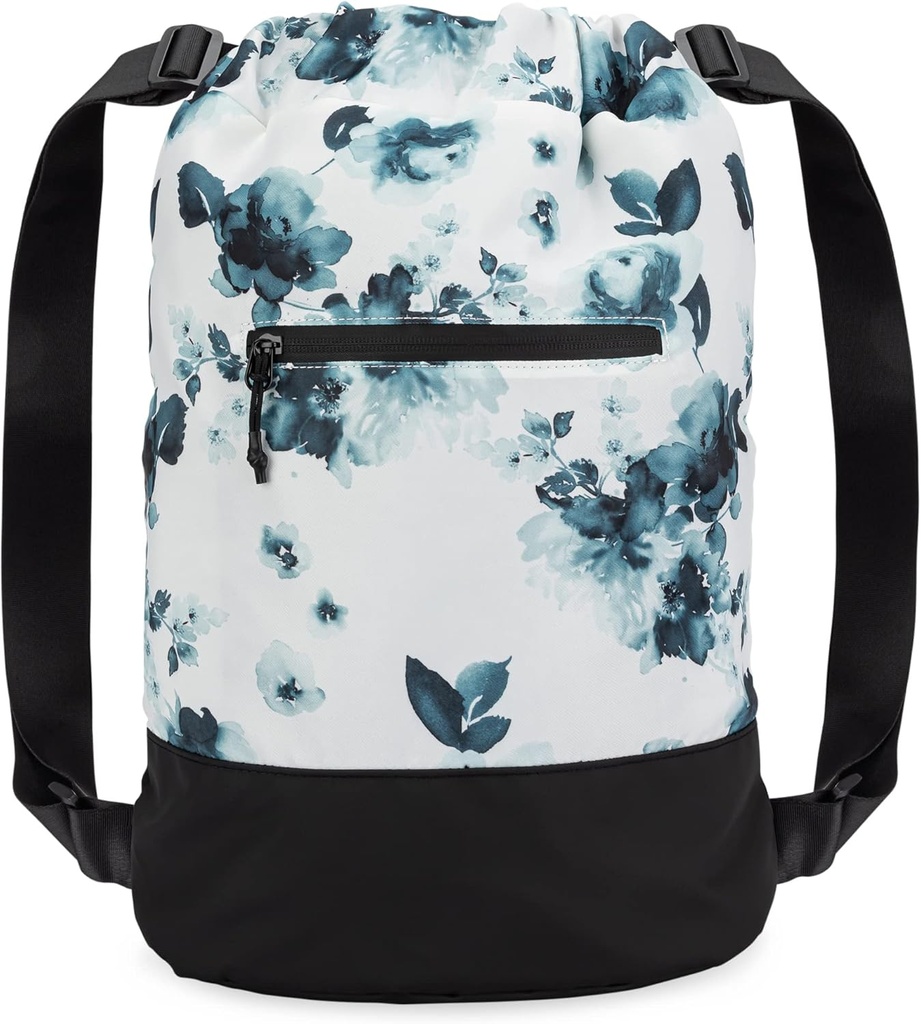 Flex Cinch Drawstring Gym Bag pro ženy s grafickými vzory 124; Durable Lightensive Gym Cinch Bags 124; Great for Gym Bag, Cestování a Overnights 124; Teal - Květiny
