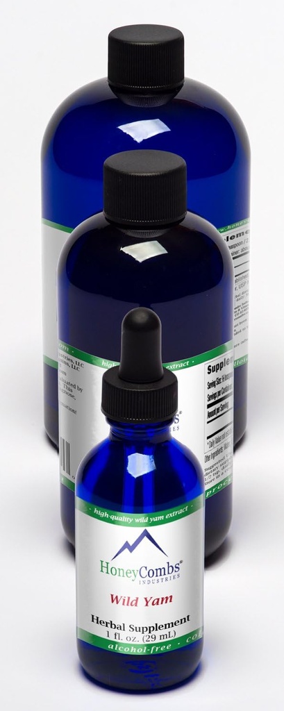 HoneyCombs Wild Yam - Podporuje ženské reprodukční zdraví, PMS Relief a další - Alkoholické-Free Liquid Extract 16 Oz