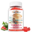 Opalovací gumy Doplněk mužů Ženy - Denní opálení gumy Cukr zdarma s Astaxanthin Beta-karotene L-Tyrosin Lycopene přírodní vlastní tanner pro zdraví a citlivost pleti Vegan Non GMO 60CT