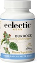 ECLECTIC INSTITUT Syrové čerstvé Freeze- Sušené Non- GMO Burdock CLANE124; Digestivní podpora CLANE124; 90 CT (400 mg)