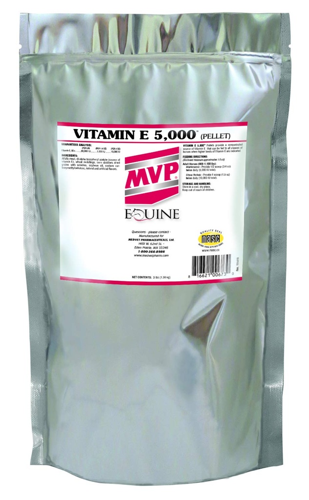 Vitamin E 5000 (3lb) Peletovaný vitamín E pro koně...