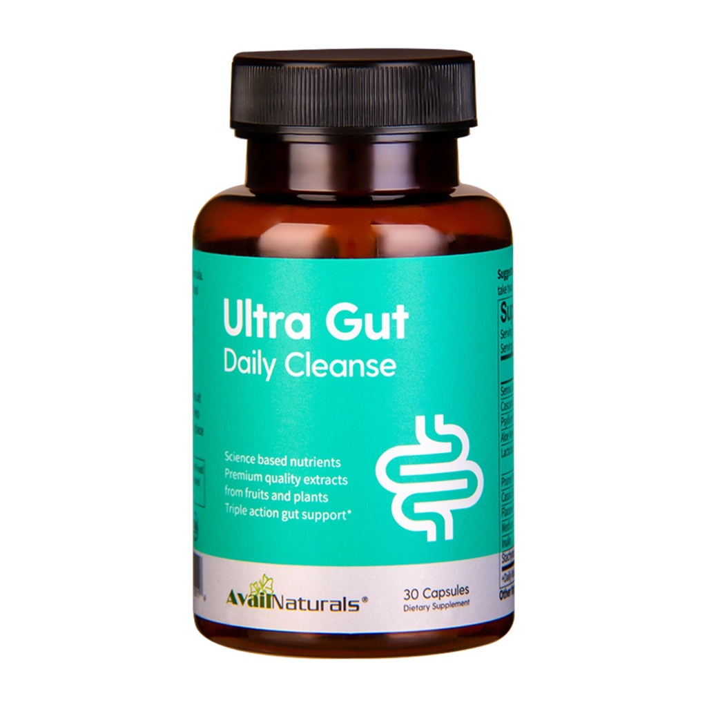 Dotaz Naturals Ultra Gut Daily Cleanse 15 Day Cleanse-with Senna Leaf Extract, Cassia Seed, 2.5 Bilion Probiotika & Dietní Vláknina 30 Kapsle