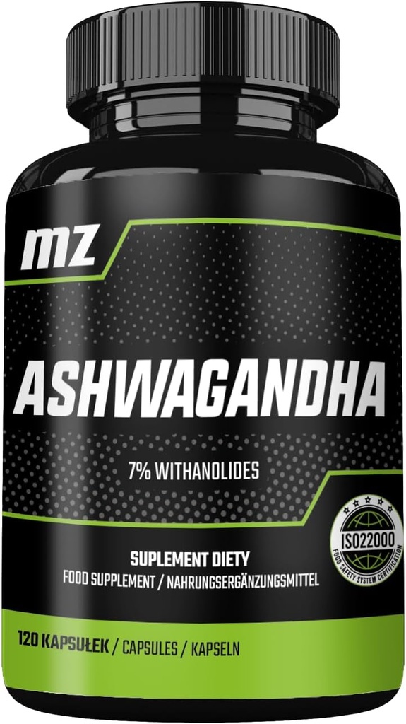 Ashwagandha Extract 142 mg na kapsli - 120 Kapsle - 4 Měsíční dodávky - Dietní dodatek od MZ