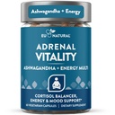 Vitality Cortisol Supplement - Boj proti únavě, pocit klidu a vyváženosti - Zdravý Cortisol, Focused Energy, Podpora nadledvin - Ashwagandha dodatek s Rhoddiola, L-Tyrosin, svatý Basil - 60 Veg Kapsle