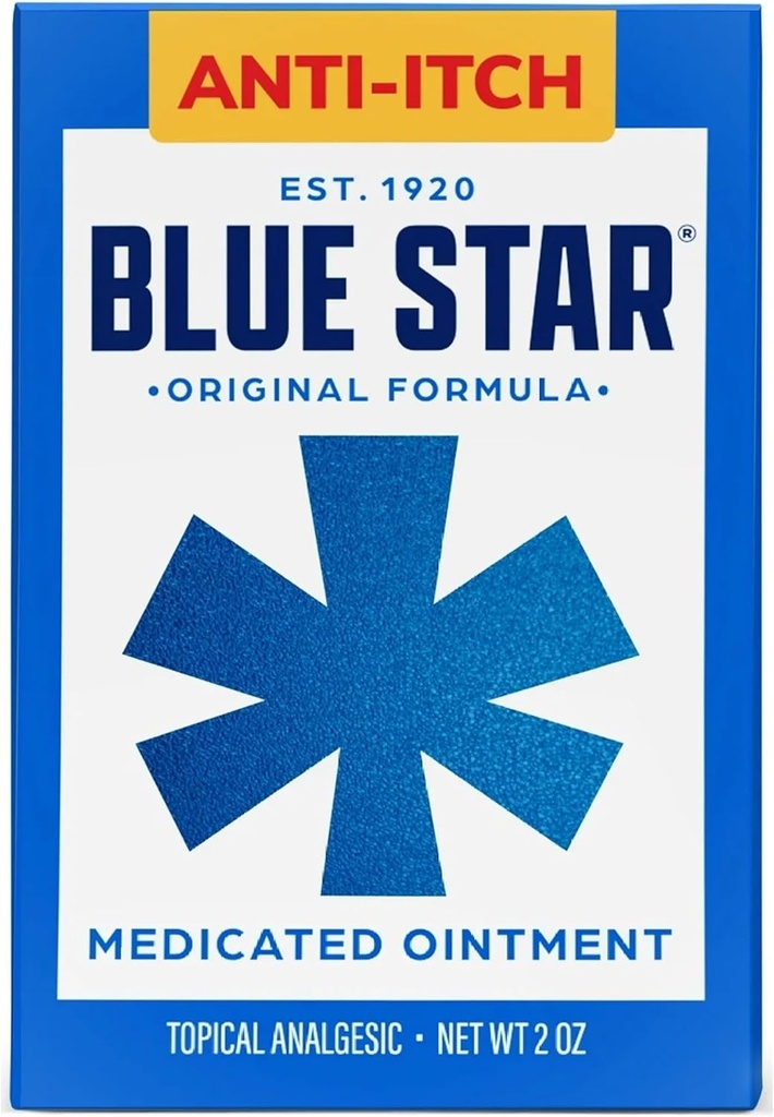 Blue Star Anti- Itch Medicated Ointment 2 oz (Packof 5) VJC # Re
