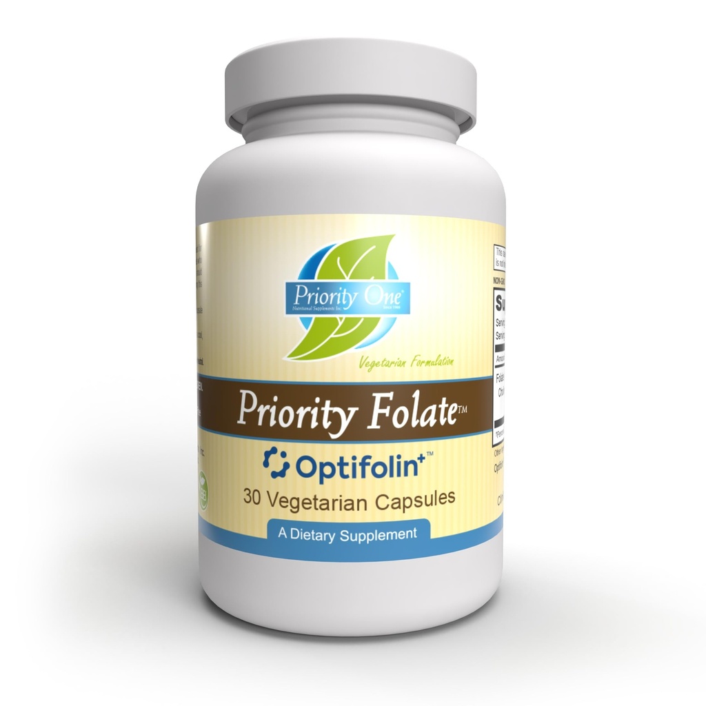 Priorita 1 Vitamíny - Prioritní folát 30 Kapsle - Superior folát Doplňování s Optifolin + ™ 5MTHF folát *