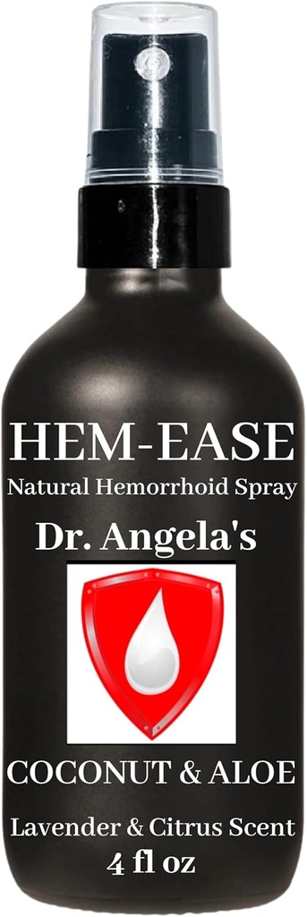 Dr. Angela Hemoroid Léčba Spray 124; Organic Aloe Vera, čarodějnice Hazel & Essential Oils Turmeric & Tea Tree Spray 124; Přírodní svědění & Burning Relief Cream