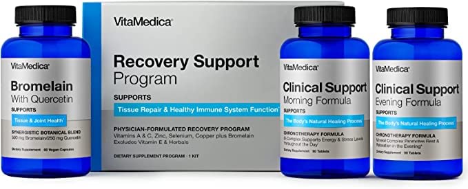 VitaMedica CLAS124; Program podpory obnovy 124; Přírodní Post Chirurgie Supplies CLAS124; Klinická podpora CLAS124; Bromelain s Quercetin CLAS124; Arnica Montana CLAS124; Vitamin A, Vitamin C, Zinek CLAS124; Gluten zdarma CLAS124; Made in USA