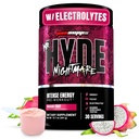 PROFUPS Mr. Hyde Nightmare Pre Workout Powder with Caffeine & Beta Alanine - Předcvičení pro intenzivní energii, duševní soustředění a výkon - Těstoviny a fitness doplňky (Dragon Fruit, 30 Služeb)