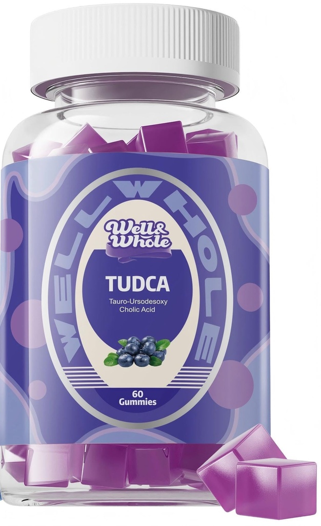 Well & whole Bile Salts Supplementary TUDCA Gummies 1000mg + Milk Thistle 500mg - Klinicky studovaná podpora jater pro detox & Digestion - Vegan, Non- GMO - 60 Count 's