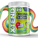 Xtend Original BCAA Powder Airheads Rainbow Berry Flavor, 7g BCAA a 2.5g L-glutamin, zdarma po cvičení Muscle Recovery Drink s aminokyselinami pro muže a ženy, 30 Služeb