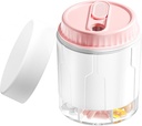 Týdenní Travel Pill Organizátor, Denní dodatek Pořadatel se 7 Velké Compartments, Pouzdro na plotýnku snadno použitelný, Velký vitamin Disperser, Multifunkční Pill Storage Hold pro léky (růžová)