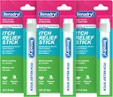 Benadryl Extra Strength Anti- Itch Relief Stick, Bug Bite Itch Relief, Difenhydramine HCl Topical Angesic & Zinc Acetate Skin Protective, Great for Camping Essentials, 0.47 fl oz (balení po 3)