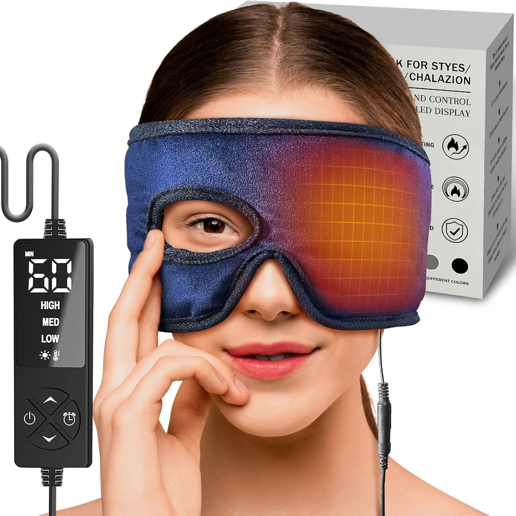 sticro Electric Stye Eye Compress Toping Pad for Stye Eye Treatment with Eye Hole, Moist Heat for Stye Chalazion Blefaritis Relief for Left / Right Eye Irritation