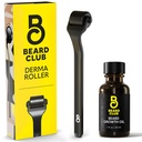 Vousáč Derma Roller & Vousáč Růstový olej - Microneedling Roller s 540 Titanium Microneedles for Face, Body & Skalp - Vousáč Roller se Sandalwood & Cedar Beard Oil