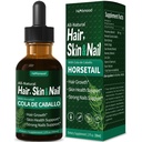 Koňský ocas vlasy, kůže a nehty tekuté kapky, Cola de Caballo, Biotina y Romero, Vitaminas Gotas para el Cabello Uñas y Piel, Vlasové růstové doplňky pro ženy w / Rosemary Extract. 2oz