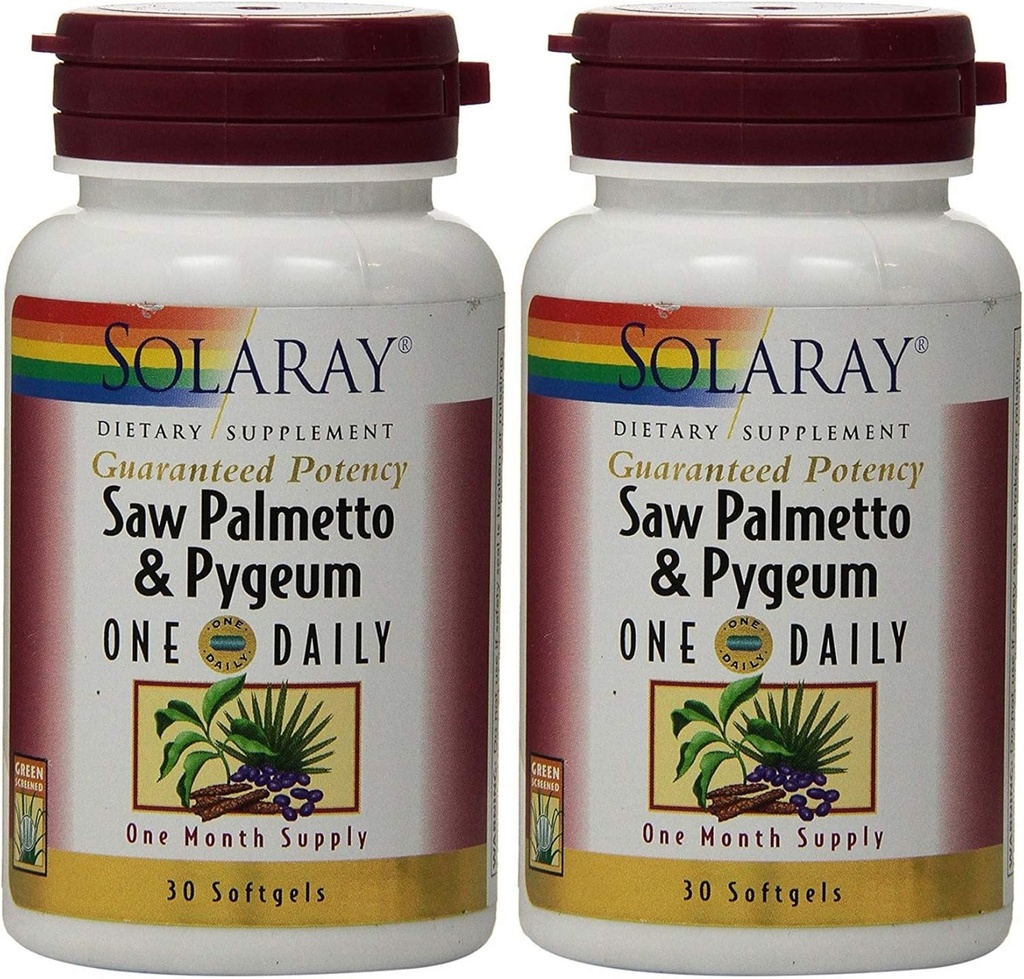 Saw Palmetto a Pygeum One Daily 30 Softgel (Balení po 2) Solaray