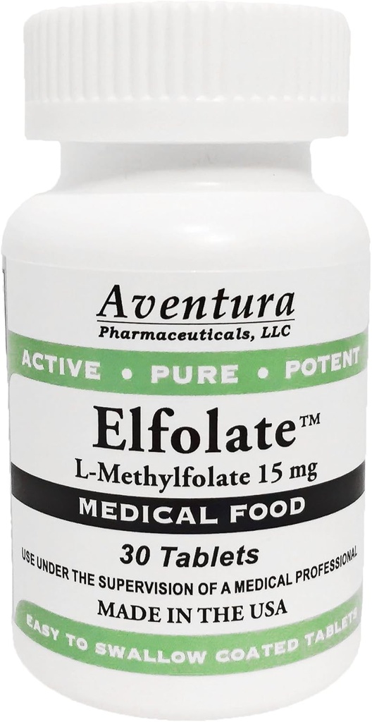 ELFOLATE ® 15mg L- methylfolát methyl folát methylfolát lékařský doplněk stravy Profesionální síla aktivní čistý potenciál 30 tablet