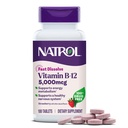 Natrol Vitamin B12 5 000 mcg, Rychlý rozpustit vitamín B12 dodatek podporuje zdravý nervový systém a energie metabolismus, 100 tablet, až 100 den dodávky