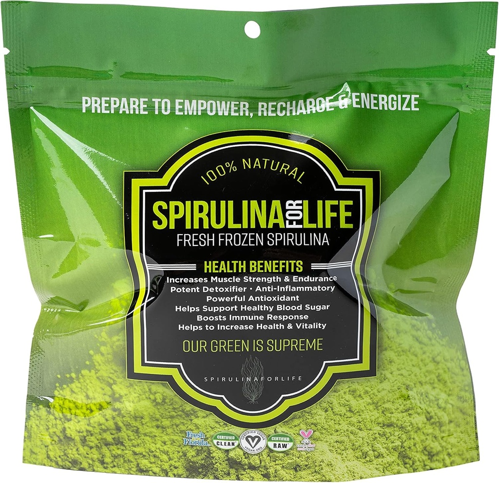 Spirulina 14 Stick Pack Day Supply Live Flash Frozen 100% čisté pěstované v alkalické vody pěstované, sklizené a USA nejvíce kompletní Super Food přírodní Multivitamin