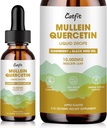 Catfit Lymfatické odběry pro plíce - Mullein Leaf Extract Liquid Supplement - Vyčištění plic pro kuřáky - Výkonný Mullein Tinktura pro imunitní, kožní a respirační zdraví - 1 Fl Oz