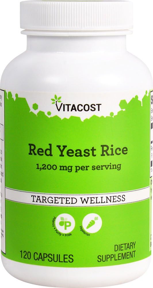 Vitacost Red Yeast Rice - 1200 mg - 120 Vegetariánských tobolek
