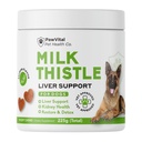 Mléko Thistle pro psy - Max Strength Jaterní Support Chews, Wild Aljaskan Salmon Oil & Curcumin - Ledviny Detox & Jaterní podpora - Přírodní Jaterní Support Chews Made with Real Chicken, Choline & NAC