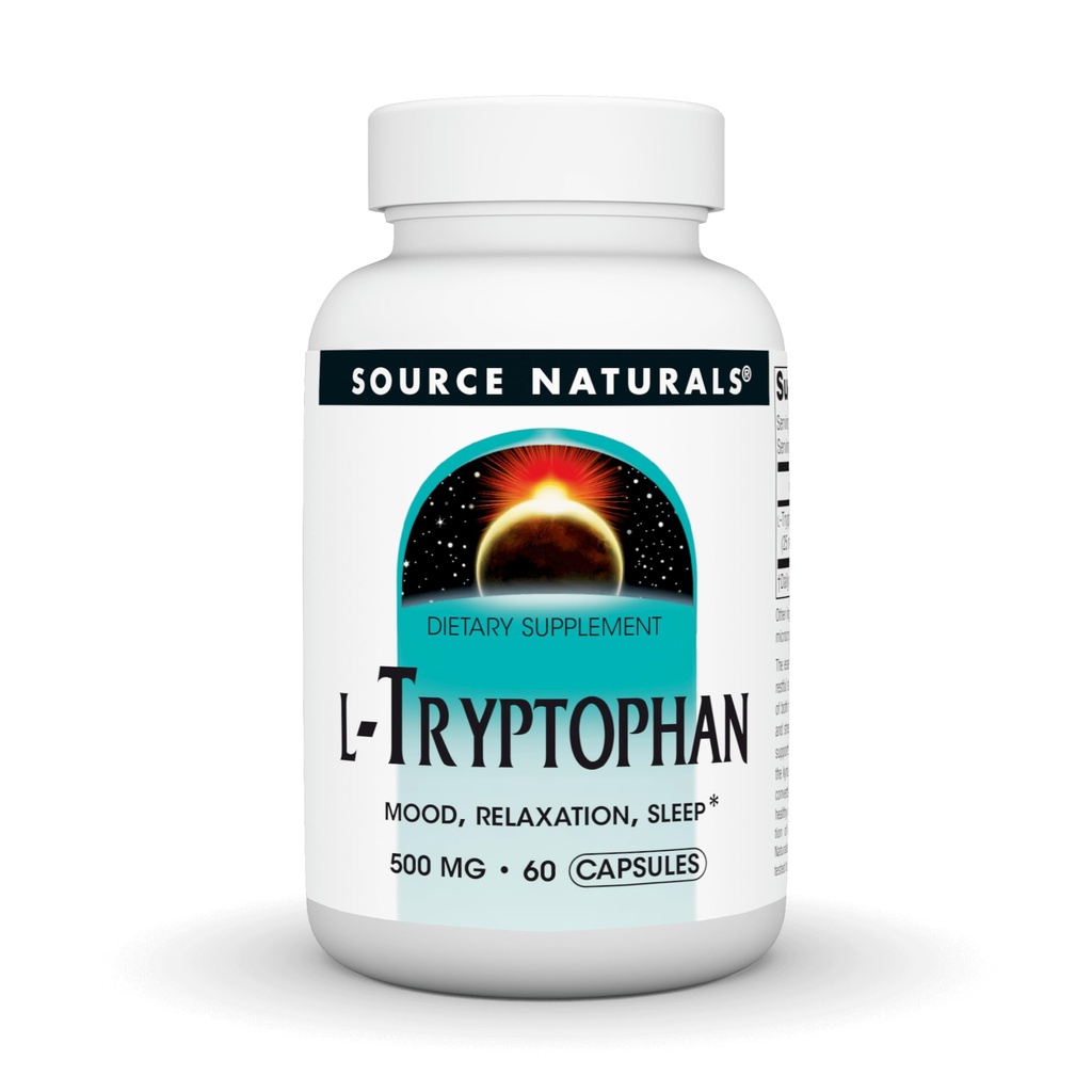 Zdroj Naturals L- Tryptofan, pro Mood, Relaxation, and Sleep *, 500mg - 60 Kapsle