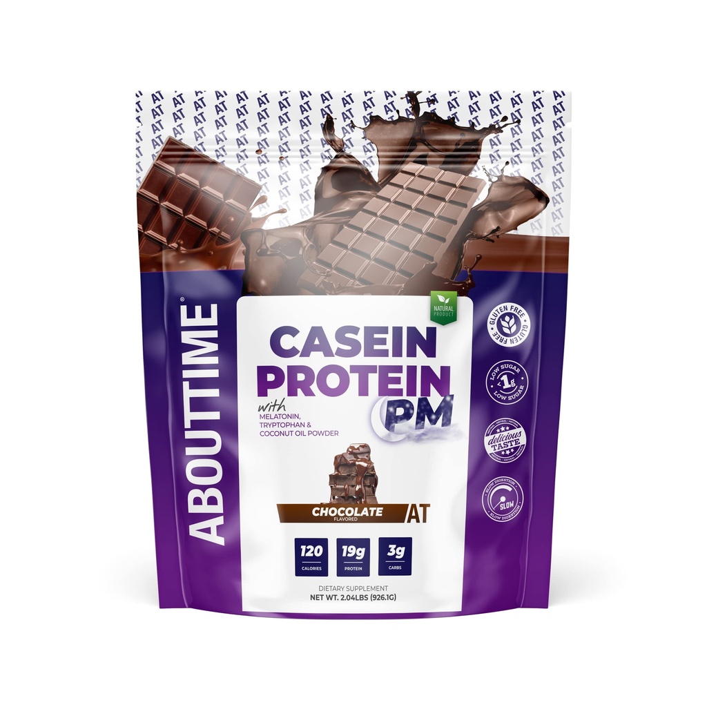 O čase Kasein protein čokoláda, 19g protein, noční zotavení Formule, Žádné umělé sladkosti, žádné růstové hormony