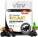 VEV Shilajit Gummies for Men & Women CLANE124; 1000mg Shilajit & Ashwagandha Gummies with Sea Moss & L- Theanine for Energy, Vitality & Stress Balance 124; Vegan, No Add Sugar CLANE124; 90 Count for Daily Wellness