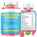 2 balení Ashwagandha gumové s turmerickou GABA energie a imunitní podpora, smíšený Berry Flavor 120 Cts