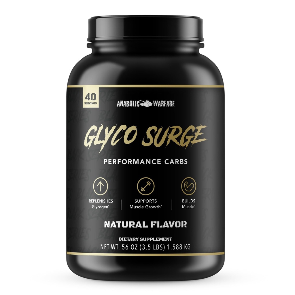 Anabolické Warfare Glyco Surge Glycogen Dodatek Výkon Karby na pomoc Lean Muscle Growth, Po cvičení zotavení a vytrvalost * (Přírodní - 40 Služeb)