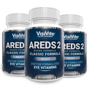 AREDS 2 Vybrat oční vitaminy pro makulární podporu - Vitaminy pro oči se Zeaxanthin Plus Lutein Macular dodatek - Premium Macular Health Formule - Oční doplňky - 60 Kapsle - (Balení po 3)
