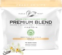 Muscle Fed Fed Premium Blend Whey Protein, Hydrolyzed Whey, Izolát, Micellar Casein, 21g Protein, 100 Calories (Vanilla, 5lb)