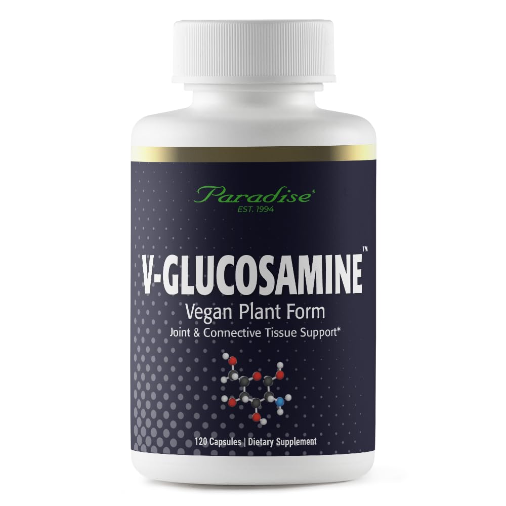 Paradise Byliny V-Glucosamine dodatek, Tkáň a společné zdraví, Super potent, Ultra čisté, Vegan, Non GMO, gluten zdarma, 120 Vegetariánské kapsle