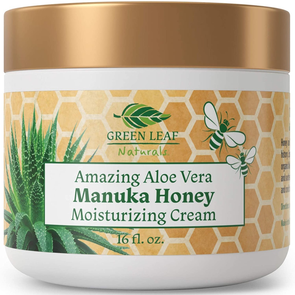 Manuka Med Eczema Cream Moisturising Lotion Fragrance Free for Psoriasis Relief - Itchy, Suchá kůže Vyrážka Mast - Skin Soothing Moisturizer - Tělo & Face Cream - Děti & Dospělí 16oz