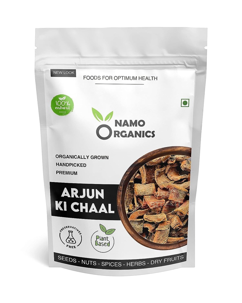 Nutranix TNA - Organic Arjun ki Chaal - 400 Gm Dried- Arjuna Tree Bark - Syrové 124; Lowers Bad Cholesterol