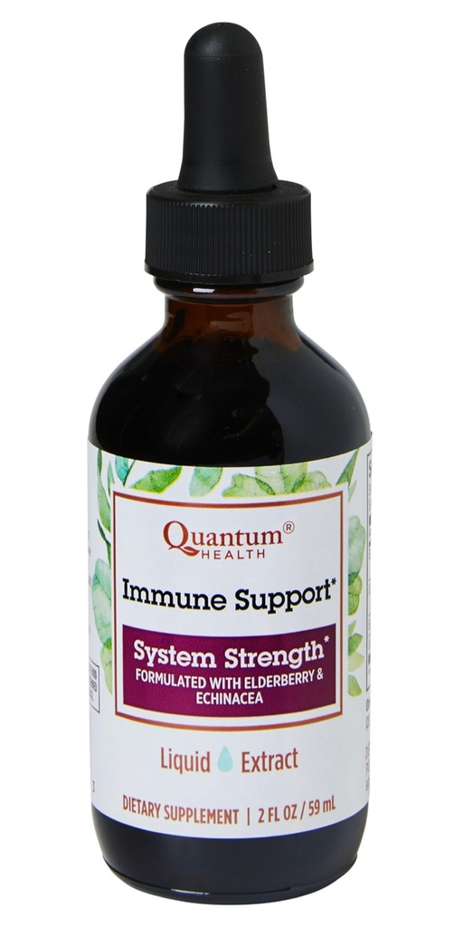 Quantum Health Imunitate Support Elderberry Echinacea Goldenseal Liquid Extract - Denní Wellness Bylinný Imunitní vzorec pro ženy a muže - vysoká dávka, rychlá absorpční tinktura - 2 Fl Oz